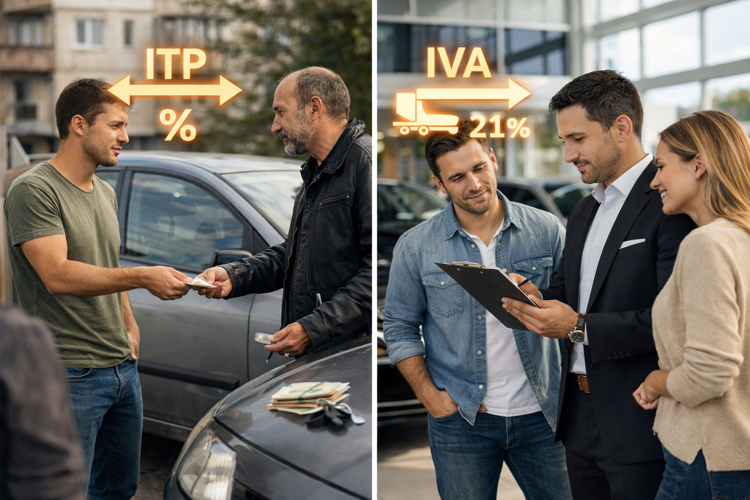 ITP e IVA en la transferencia de automóviles entre particulares y profesionales: guía práctica 2026